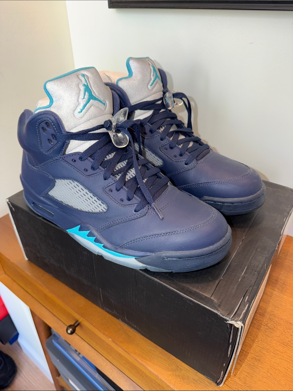 Air Jordan 5 Retro Pre-Grape — Navy, Grey